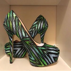 Platform Striped Heels (New)
